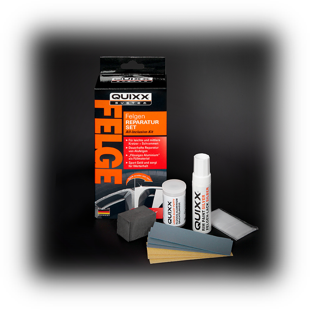 Quixx Felgen Reparatur Set Alufelgen Silber Kit